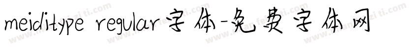 meiditype regular字体字体转换